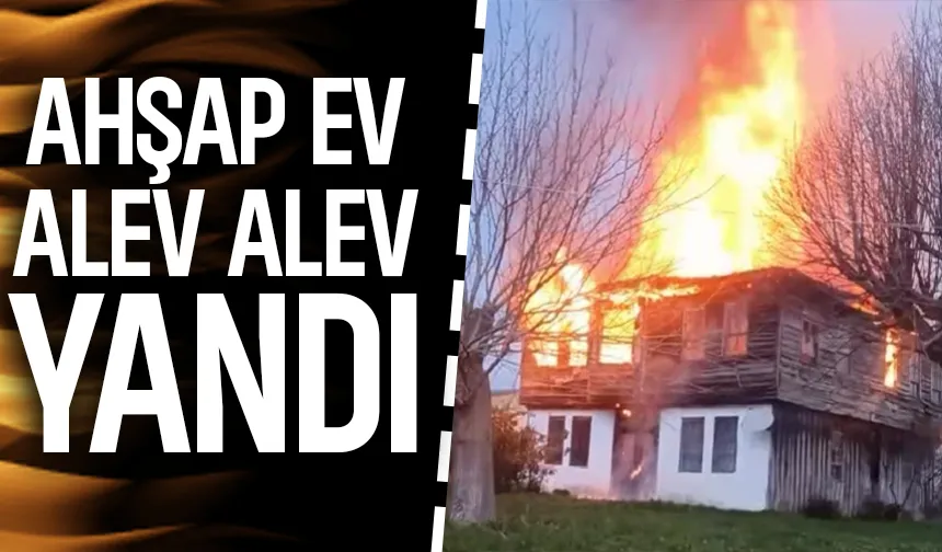 Ahşap ev alevlere teslim oldu