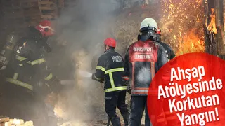 Ahşap sap İmalathanesinde Yangın Paniği!