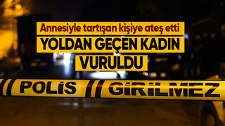 Aile içi kavgada yoldan geçen kadın vuruldu