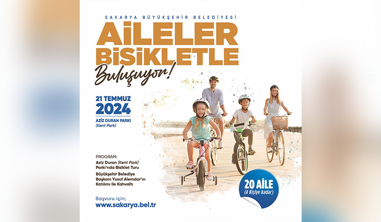 Aileler Büyükşehirle bisiklet turuna çıkıyor
