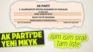 AK Parti'nin MKYK üyeleri belli oldu! İşte 75 kişilik liste