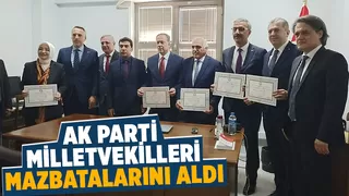 AK Parti Sakarya milletvekilleri mazbatalarını aldı