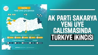 AK Parti Sakarya’dan yeni üyelikte Türkiye ikinciliği
