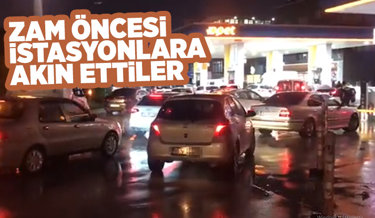 Akaryakıt istasyonlarında kuyruk