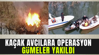 Akgöl'de kaçak avcılara operasyon