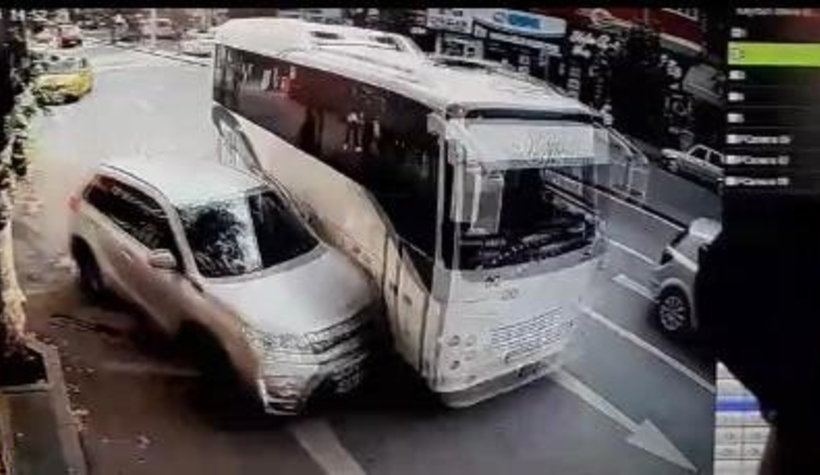 Akıllara durgunluk veren kaza böyle görüntülendi