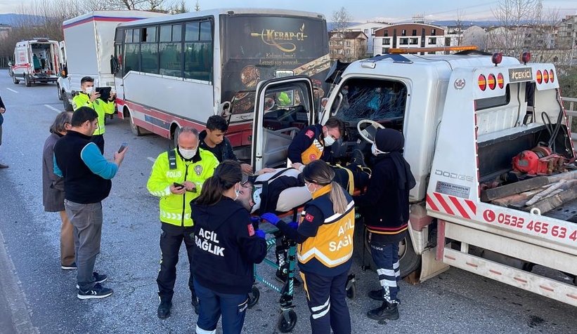 Akmeşe yolunda kaza: 1 yaralı