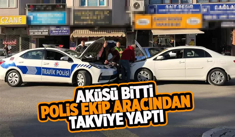 Aküsü bitti yardımına polis koştu
