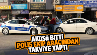 Aküsü bitti yardımına polis koştu
