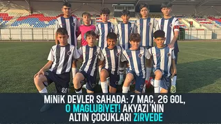 Akyazı 54 SK U-13 Takımı Namağlup Şampiyon! 