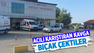 Akyazı acilde bıçaklı kavga