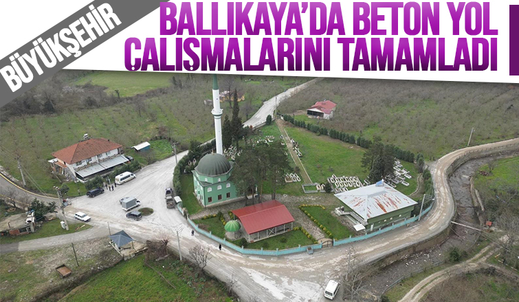 Akyazı Ballıkaya’da beton yol çalışmaları tamamlandı