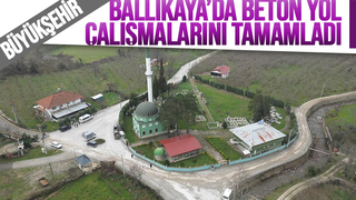 Akyazı Ballıkaya’da beton yol çalışmaları tamamlandı