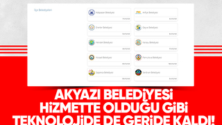 Akyazı Belediyesi e devlette yer alamadı