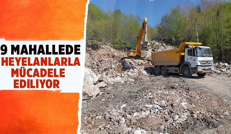 Akyazı Belediyesi heyelanlarla mücadele ediyor