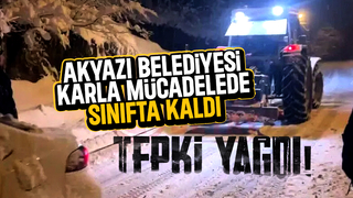 Akyazı Belediyesi karla mücadele edemedi