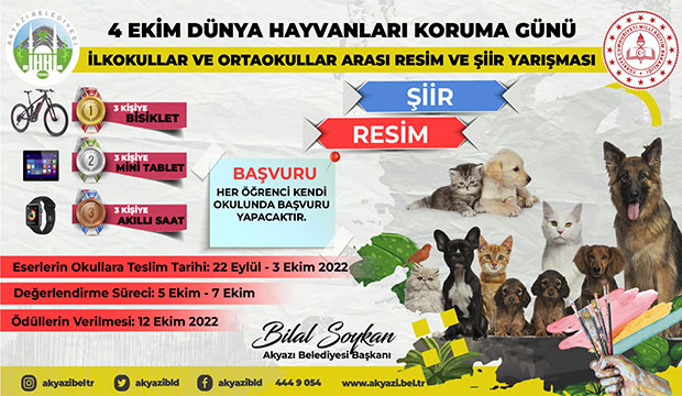 Akyazı Belediyesi’nden çocuklar için yarışma