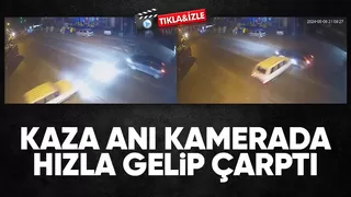 Akyazı'da 1 kişinin yaralandığı kaza kamerada