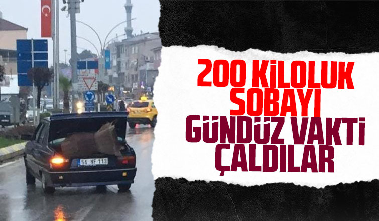 Akyazı'da 200 kiloluk sobayı çaldılar