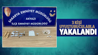 Akyazı'da 3 kişi uyuşturucuyla yakalandı