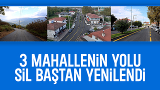 Akyazı'da 3 mahallenin yolu yepyeni bir yüze kavuştu