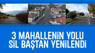 Akyazı'da 3 mahallenin yolu yepyeni bir yüze kavuştu