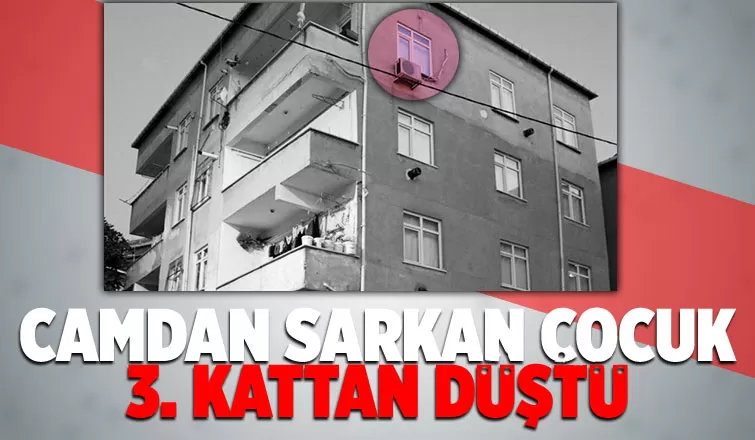 Üçüncü kattan düştü