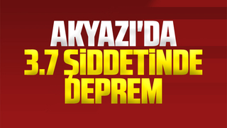 Akyazı'da 3.7 şiddetinde deprem