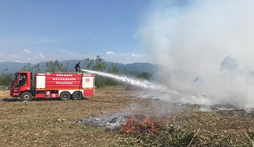 Akyazı'da anız yangını