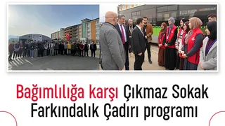 Akyazı'da bağımlılığa karşı Çıkmaz Sokak Farkındalık Çadırı programı