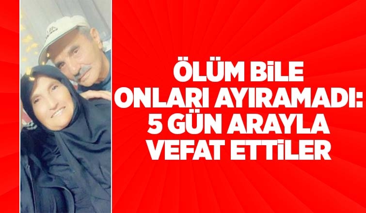 Akyazı'da Başaran çifti 5 gün arayla vefat etti