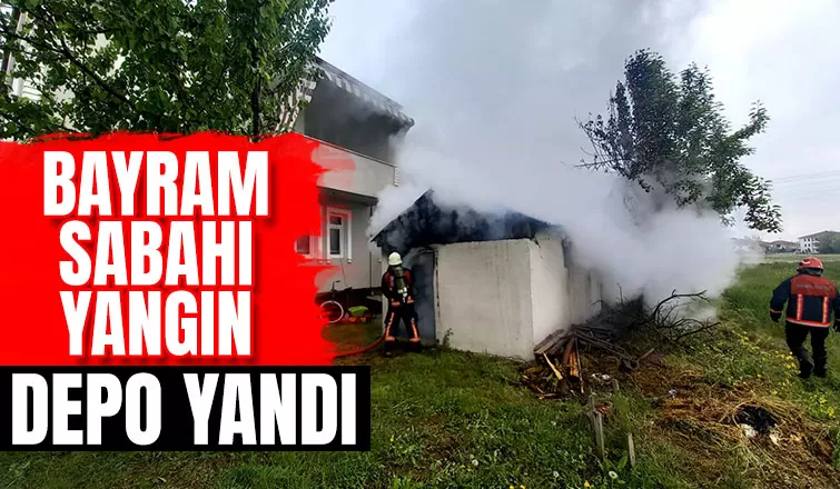Akyazı'da bayram sabahı yangın