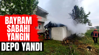 Akyazı'da bayram sabahı yangın