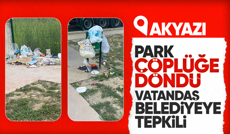 Akyazı'da belediyeye çöp tepkisi