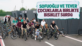 Akyazı'da çocuklarla birlikte bisiklet sürdüler