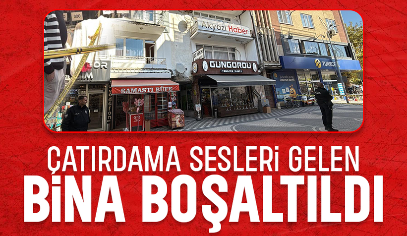 Akyazı'da duvarlarından sesler gelen bina boşaltıldı