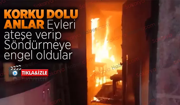 Akyazı'da emekli generalin evleri ateşe verildi