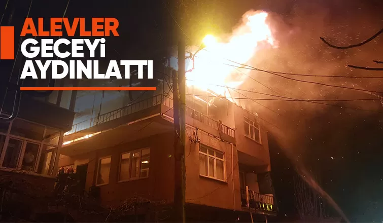 Akyazı da ev alevlere teslim oldu