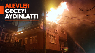 Akyazı da ev alevlere teslim oldu