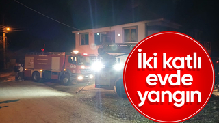 Akyazı da ev yangını