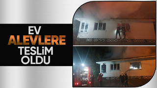 Akyazı da ev yangını