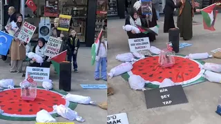 Akyazı'da Gazze için başlatılan nöbet devam ediyor