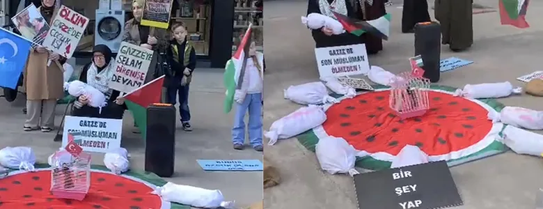 Akyazı'da Gazze için başlatılan nöbet devam ediyor