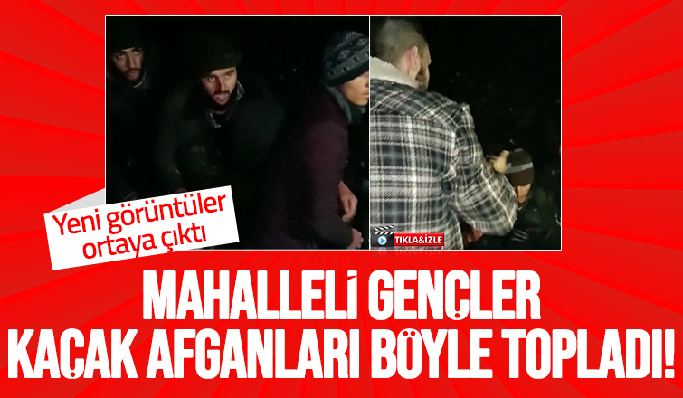 Akyazı'da gençler kaçan Afganlıları tarladan böyle topladı