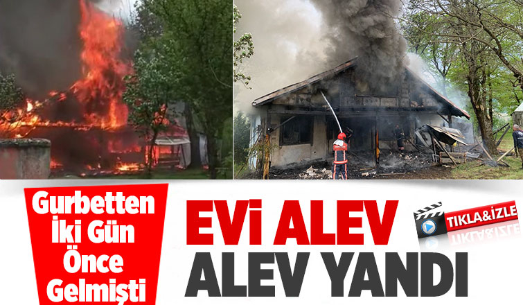 Akyazı'da gurbetçinin evi yandı