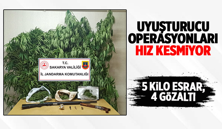 Akyazı'da jandarmadan uyuşturucu operasyonu