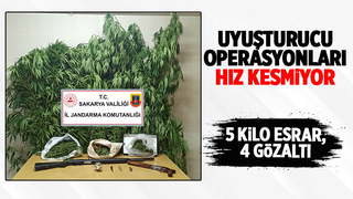 Akyazı'da jandarmadan uyuşturucu operasyonu