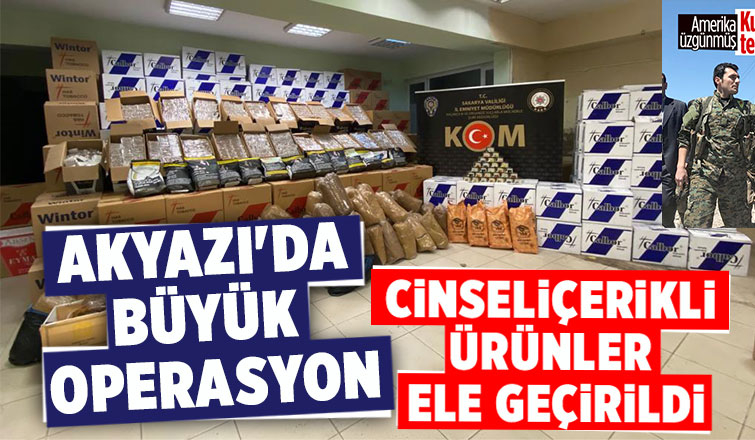 Akyazı'da kaçak cinsel içerikli ürünler ele geçirildi