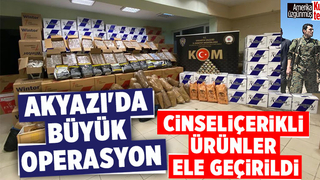 Akyazı'da kaçak cinsel içerikli ürünler ele geçirildi
