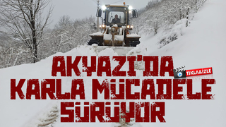 Akyazı'da Karla Mücadele Sürüyor